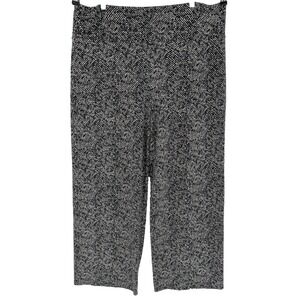 J. jill Pants Size XL Black White Herringbone "Smooth Fit" "Full Leg" Business